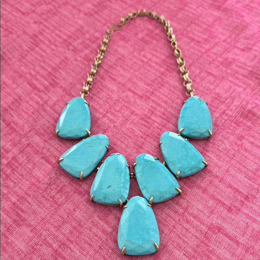 Kendra Scott Harlow Turquoise Statement Necklace